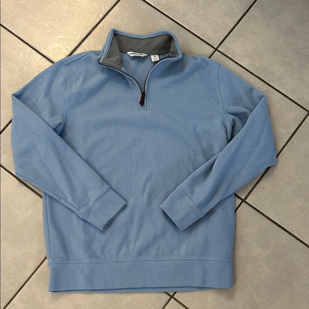 Lands' End Men’s Long Sleeve Quarter Zip Sweater